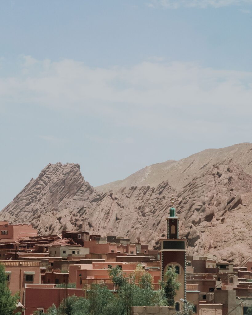 Explore the breathtaking landscape of Boumalne Dades, Morocco, featuring the iconic Atlas Mountains.